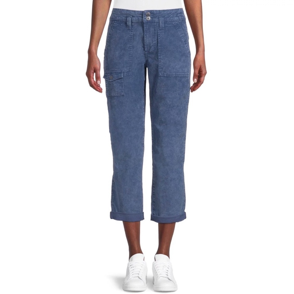 Time and Tru Women's Corduroy Cargo Pants - Picture 1 of 4
